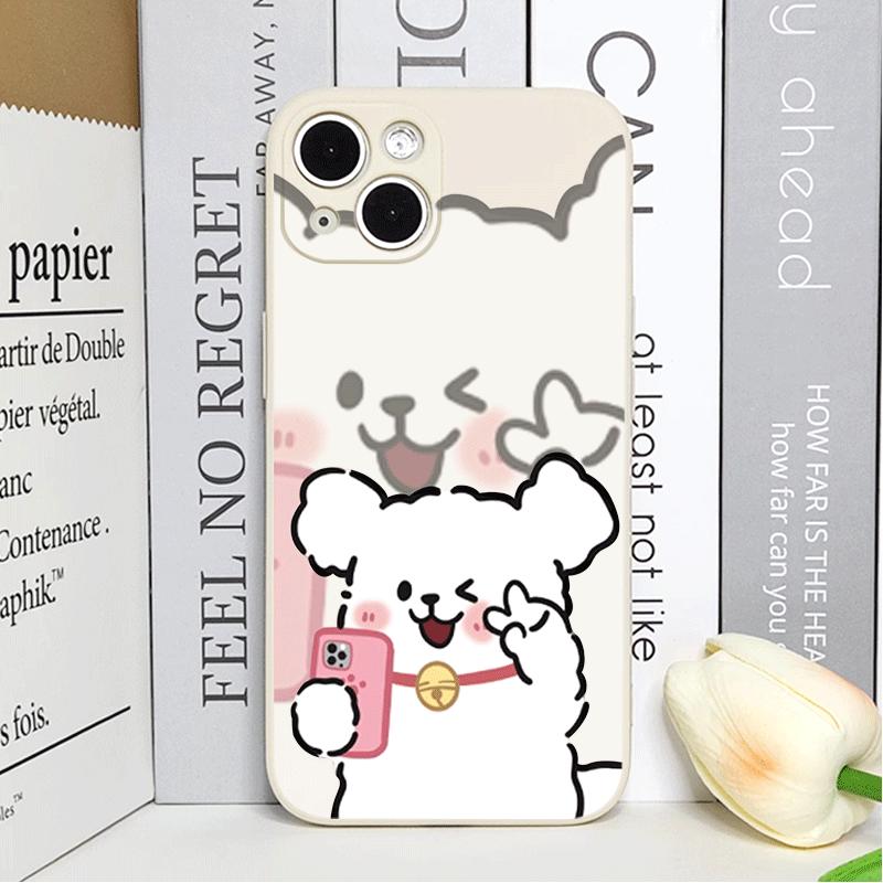 

Забавный Мультяшный Щенячий Пара Чехол для Телефона для IPhone 17 16 11 12 13 14 15 Pro Max XR X XS Mini 8 7 Plus Чехлы Модный Любительский Fundas iPhone 13 mini