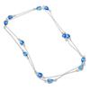 Natural Swiss Blue Topaz Gemstone 925 Sterling Silver Jewelry Necklace 18" ASN-5986