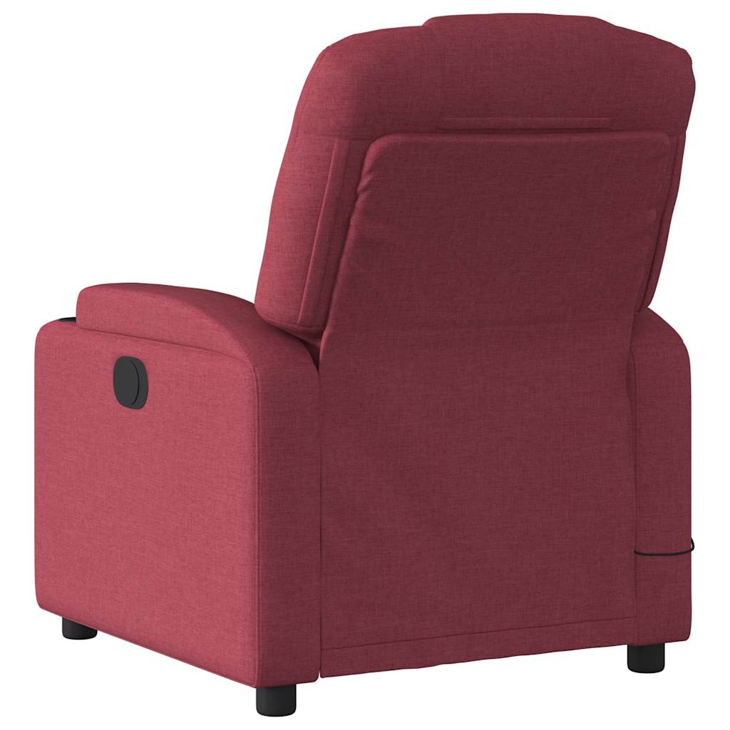 Massage Chair Burgundy Fabric