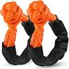 2 Pack Green Soft Shackle 57,000 LBS Breaking Strength 1/2 Inch X 22 Inch With Protective Sleeve For Off-Road Sailing Trucks 4X4 UTV Synthetic Road