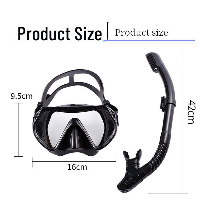 WEZHO Large Frame Diving Mask and Snorkel Set