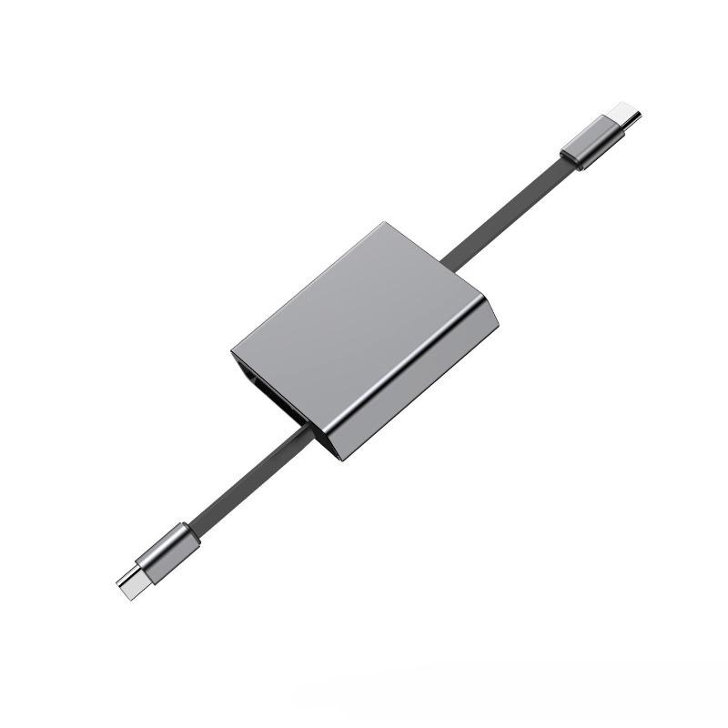 

66W Dual Type-C Car Retractable Cable Square Telescopic Fast Charging USB C Cable for iPhone17 16 15 Samsung S26 HUAWEI Xiaomi