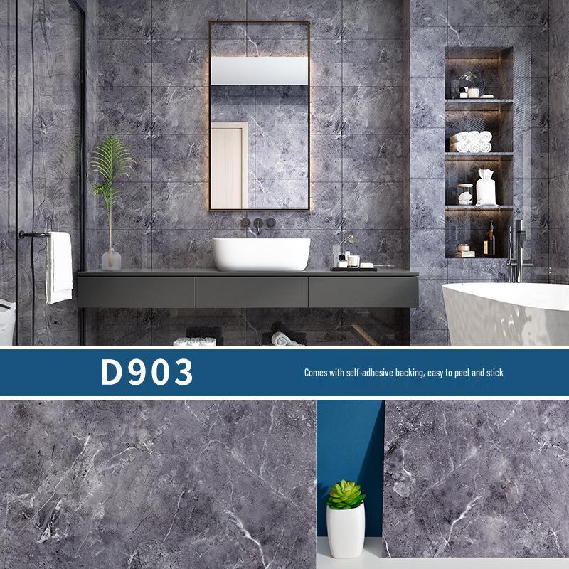 Wasserdichte Badezimmerwandpaneele – Fliesenimitat-Aufkleber & Marmor-Holzmaserungsdekor
