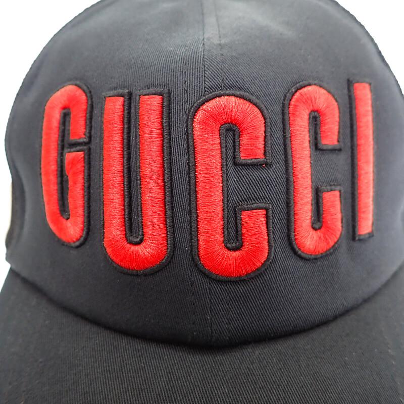 Gucci 701324 4HAOY 1060 XL Cap Black Cotton Mens