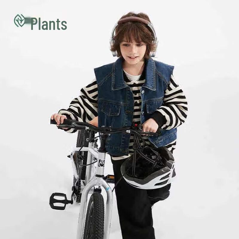 Zhimu Kids  Unisex Retro Denim Vest 160