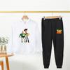 Black Children's Hoodie Coat Toy Story Suitable Age Boys Girls Hoode Sweatshirt Outerwear Pants Set Autumn Clothing