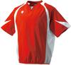 DESCENTE Short Sleeve Windjack Baseball Practice and Silver Men's PJ-321B Wear, Red, White,