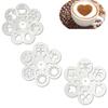 Latte Cappuccino Drawing Coffee Printing Model Coffee Stencils Powdered Sieve Tools Foam Spray Mold
