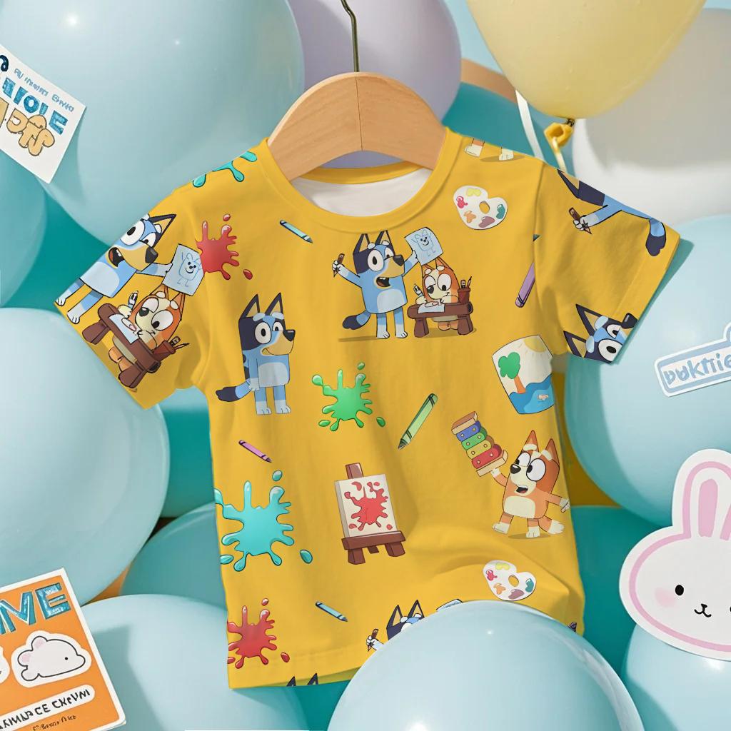 

Fashion Kids T-shirt Cartoon Dog 3D Print Kids Short Sleeves T-Shirt Loose Casual Summer Outdoor Boy and Girl Tees Tops 100