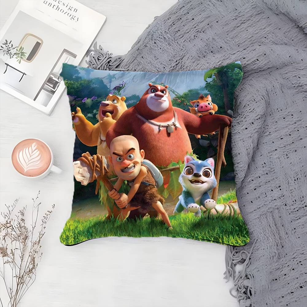 B-Boonie B-Bears Pillow Case Printing Pillowcase Living Room Sofa Cushion Cover Bedroom Room Decor