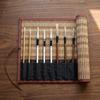 Roll Up Design Brush Rolling Bag Bamboo Material Paint Brush Holder Art Storage Bag  Artist Storage