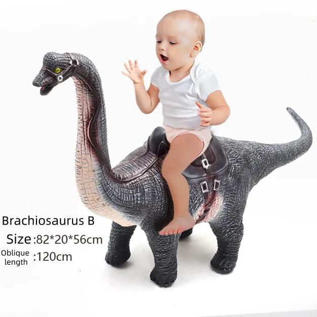 

80 см Супер Большой Модель Динозавра Игрушки Большой Mount T-Rex Брахиозавр Юрский Мягкие Куклы Парк Миры Динозавров Игрушка для Детей Мальчиков Подарок