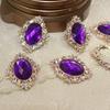 10x Round Bling Crystal Rhinestone Pearl Flat Back Buttons Embellishment