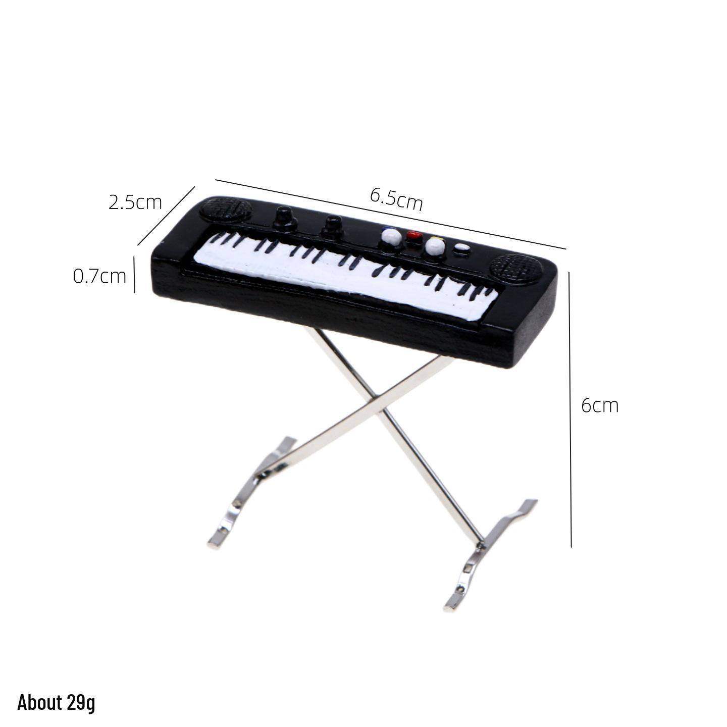 Miniature Dollhouse Alloy Piano Model