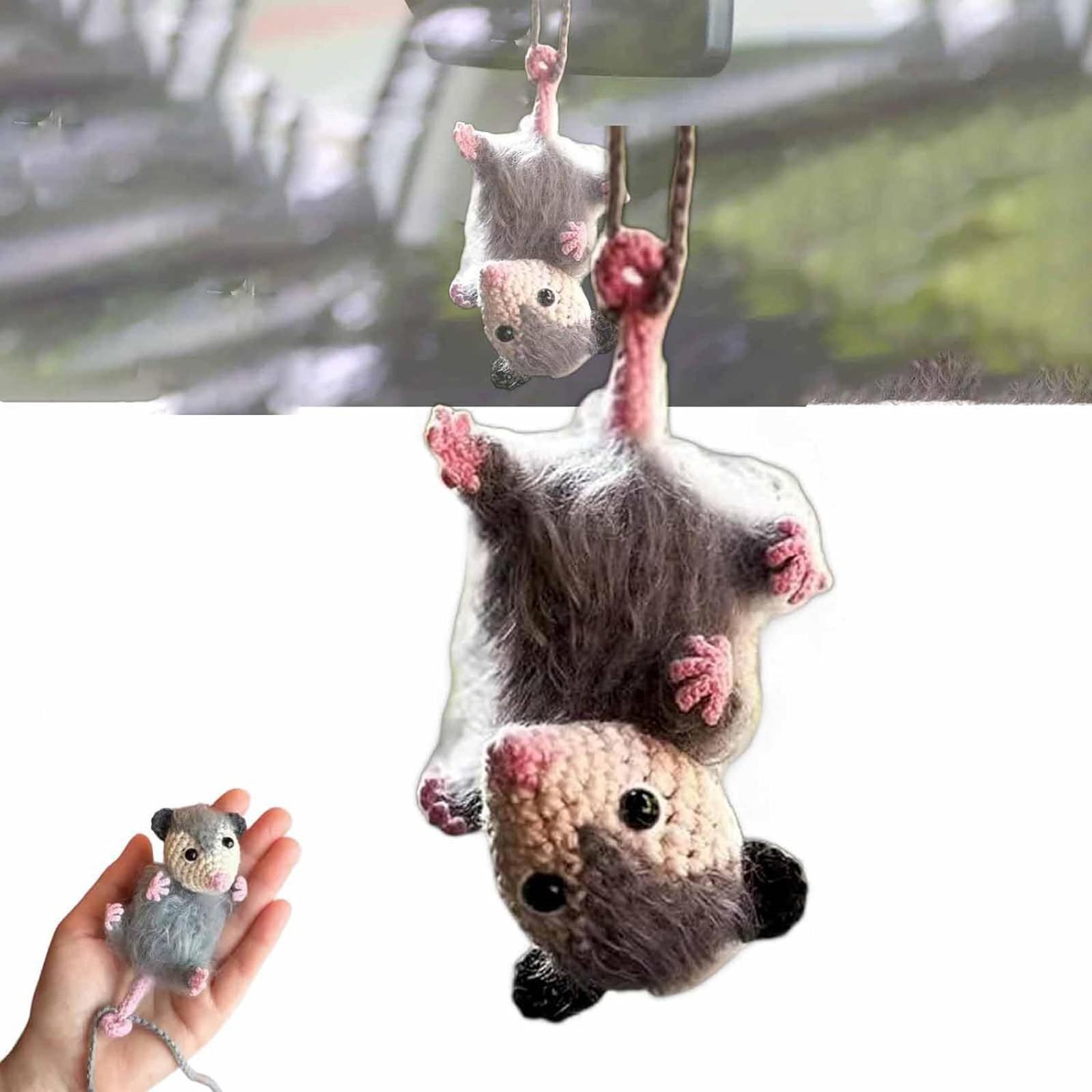 

3D аксессуар для зеркала заднего вида, автомобильный шарм, подвесной аксессуар для автомобильного зеркала, украшение автомобиля, вязаный крючком автомобильный аксессуар One Size