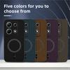 For Infinix Note 30 Lens Guard Magnetic Phone Case For Infinix Note 30 Slim Leather Texture Wireless Charging Protector Cover