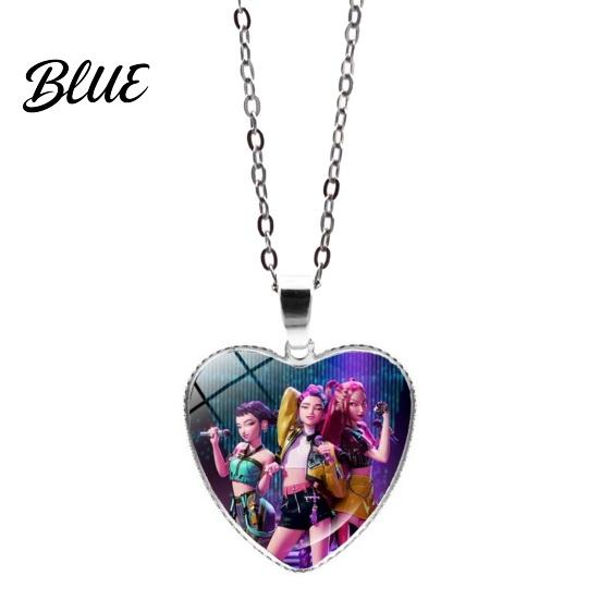 Cute Heart Pendant Korean Pop Hunters Necklace Anime Merchandise Skin-friendly