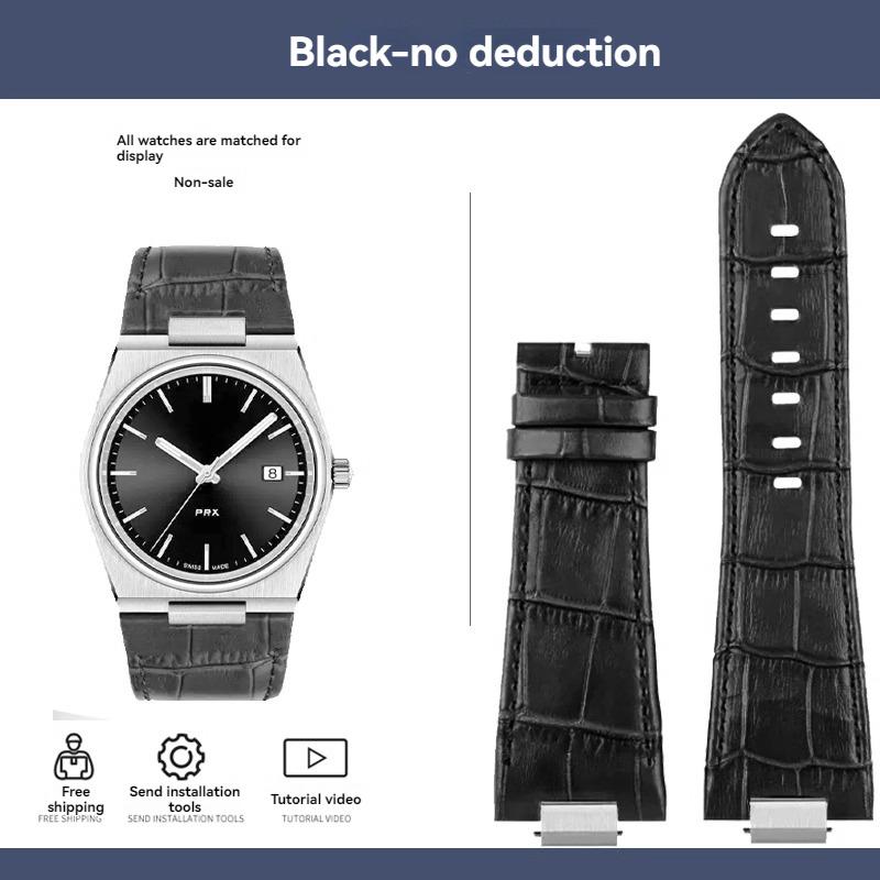 

Для годинника Tissot серії PRX T137.407 Super Player T137.410 шкіряний ремінець, хвостова ланка теляча шкіра 26X12 мм чоловічий ремінець для годинника 26x12mm-Width