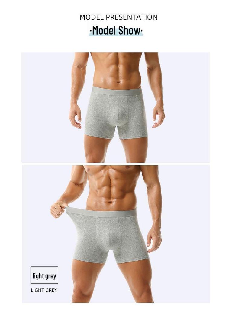 European & American Anti-Chafing Breathable Men's All-Cotton Underwear Shorts
