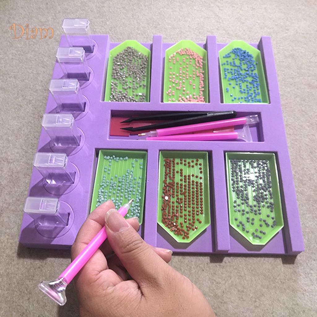 BL DIY Diamond Painting Tray Organizer Holder Manual Drill Storage Rack