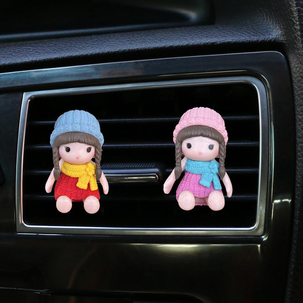 Cute Hat Girl Car Air Vent Clip Air Conditioning Outlet Personality Decoration Clip