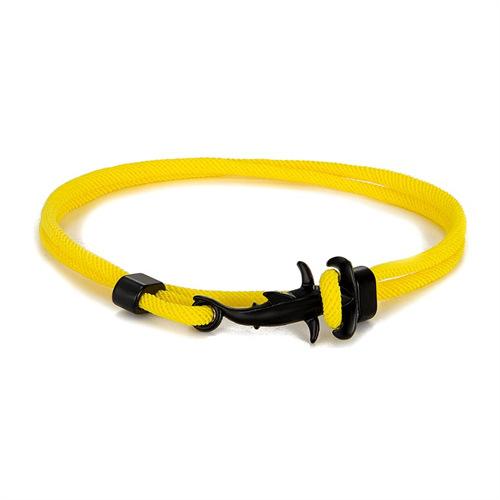 Small Fresh Black Small Hammerhead Shark Bracelet Milan Rope Multi-Turn Adjustable Hand Rope Worker