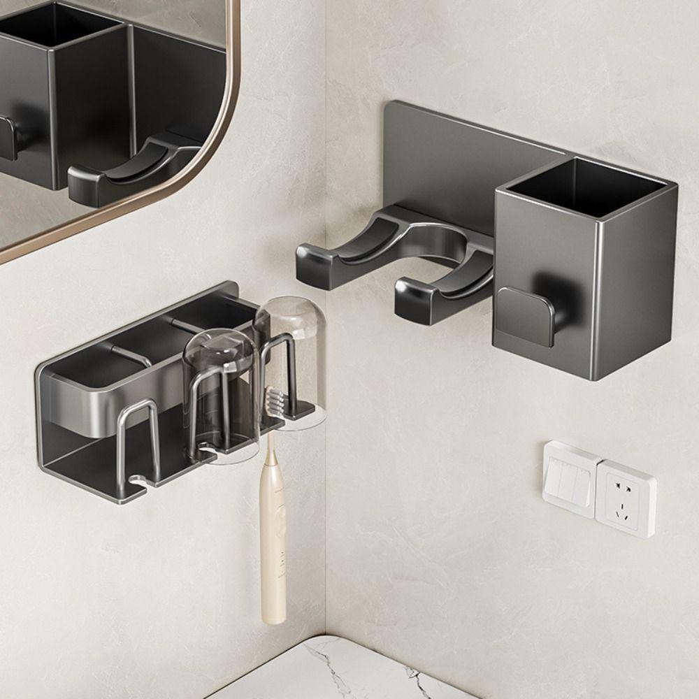 Wall Mounted Storage Bracket Multi-Functional Blower Holder Hair Dryer Shelf  Home Bathroom