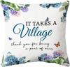 Cute Blue Floral Pillowcase 18x18 Inch Hydrangea Pattern Cushion Cover Nursery Room Throw Pillow Quote Decor Gift
