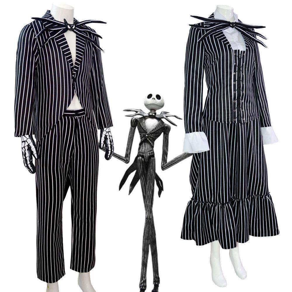 Cosplay Christmas Eve Horror, Jack cos costume color play, Skull Jack men's full set, Halloween costume