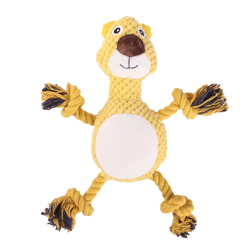 Hundebeißring, quietschendes Hundespielzeug für aggressive Kauer, Hundekauspielzeug, Plüschhund, quietschendes Spielzeug, Plüsch, ausgestopftes Hundespielzeug, Plüschtier