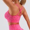 Canotta da Yoga e Reggiseno Sportivo Senza Cuciture con Stampa Leopardo e Imbottiture sul Petto