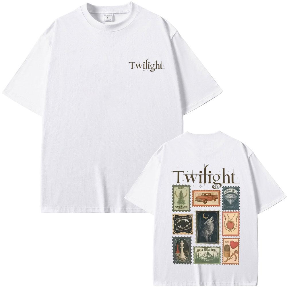 Film Zmierzch Miłośnik Książek Wampir Robert Pattinson Koszulka Edward Cullen Graficzne Koszulki Mężczyźni Kobiety Oversize Koszulka z Okrągłym Dekoltem