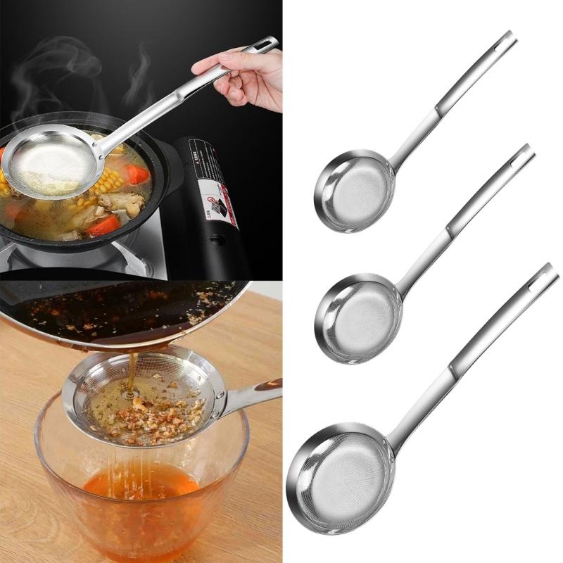 Slotted Spoon with Strainers Oil Separator Spoons Kitchen Accessories for Separating and Straining Oil and Liquids