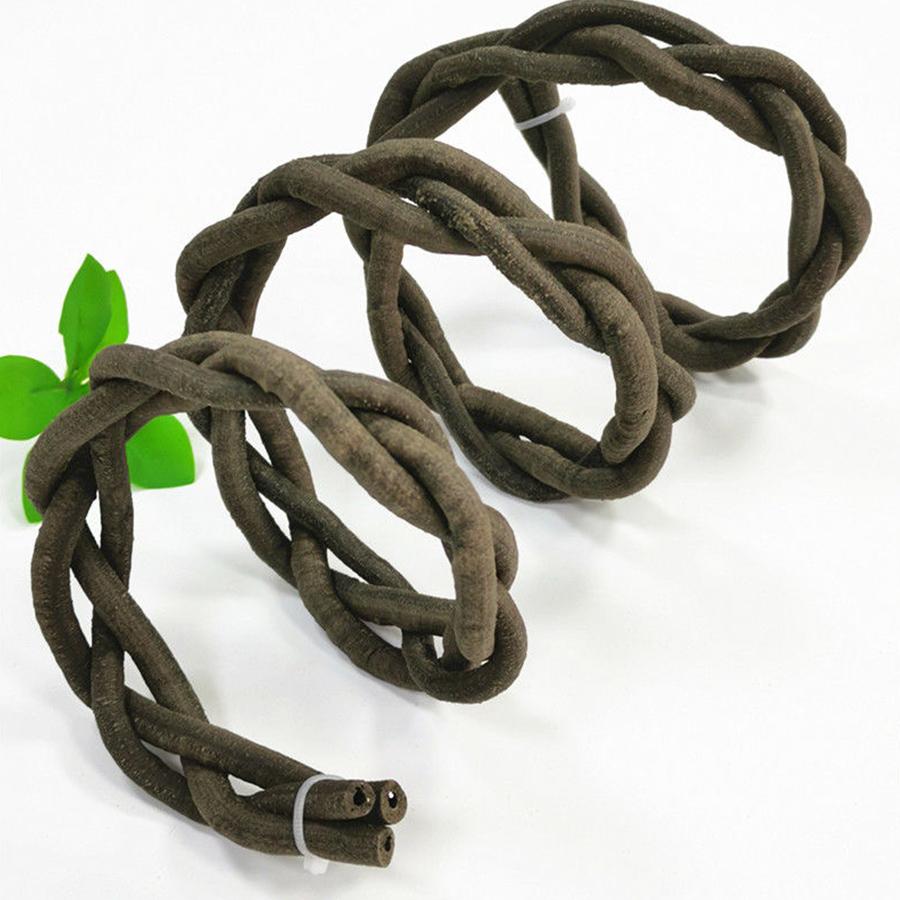 100Cm Handwoven Soft Pvc Rattan Rainforest Landscaping Vines Climbing Pets Favorite Climbing Rattan Home Decor Artificial Plant