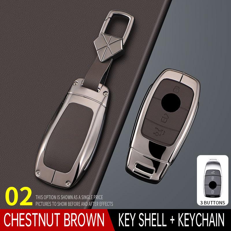 High-Grade Key Case for E300L, GLB220, C260L, GLE350, A200L Models - Male Shell Buckle Bag