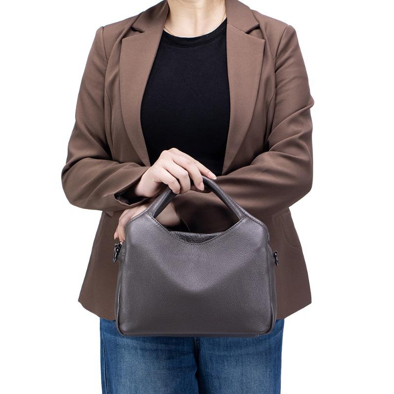 New leather large-capacity casual women's bag soft leather texture portable shoulder bag simple Korean version messenger bag versatile