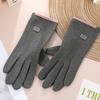Warm Gloves Three-Line Cycling Rabbit Velvet Men'S And Women'S Fashion Cold-Proof Touch Screen Velvet Outdoor Autumn And Winter Gloves
