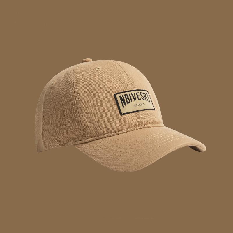 Four Seasons Casual Peaked Hat Men's Big Head Circumference Soft Top Patch Retro Hat Autumn and Winter Versatile Baseball Cap Tide