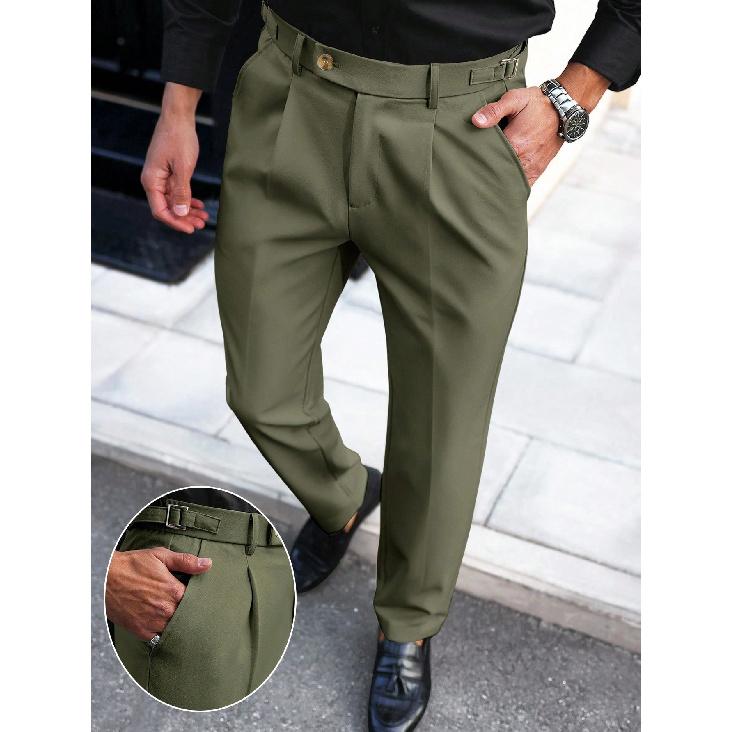 Fashionable Design Business Casual Pants for Men, Spring/summer High-end Straight-leg Commuter Trousers