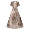 Women Short Sleeve Chiffon Maxi Dress Floral Print V Neck Lightweight Casual Loose Fit Summer Long Dress