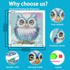 Full Drill 5D DIY Diamond Painting Kit Cute Animal Diamond Art Painting Set Suitable For Adult Beginner Home Wall Decor