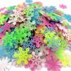 50/100PCS Luminescent Snowflake Wall Stickers, Mini Christmas Snowflake Luminous Wall Decoration Suitable For Home Bedroom Baby Room Decoration