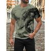 Vintage Chinese Loong Men's Short Sleeve Top Cool Animal Pattern 3D Print T-shirt Summer Casual Fashion Street O-Neck Clothing