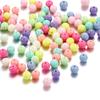30-50pcs 6-12mm Acrylic Round Beads Candy Color Loose Spacer Bead Handcraft For DIY Jewelry Making Finding Supplies Accessories