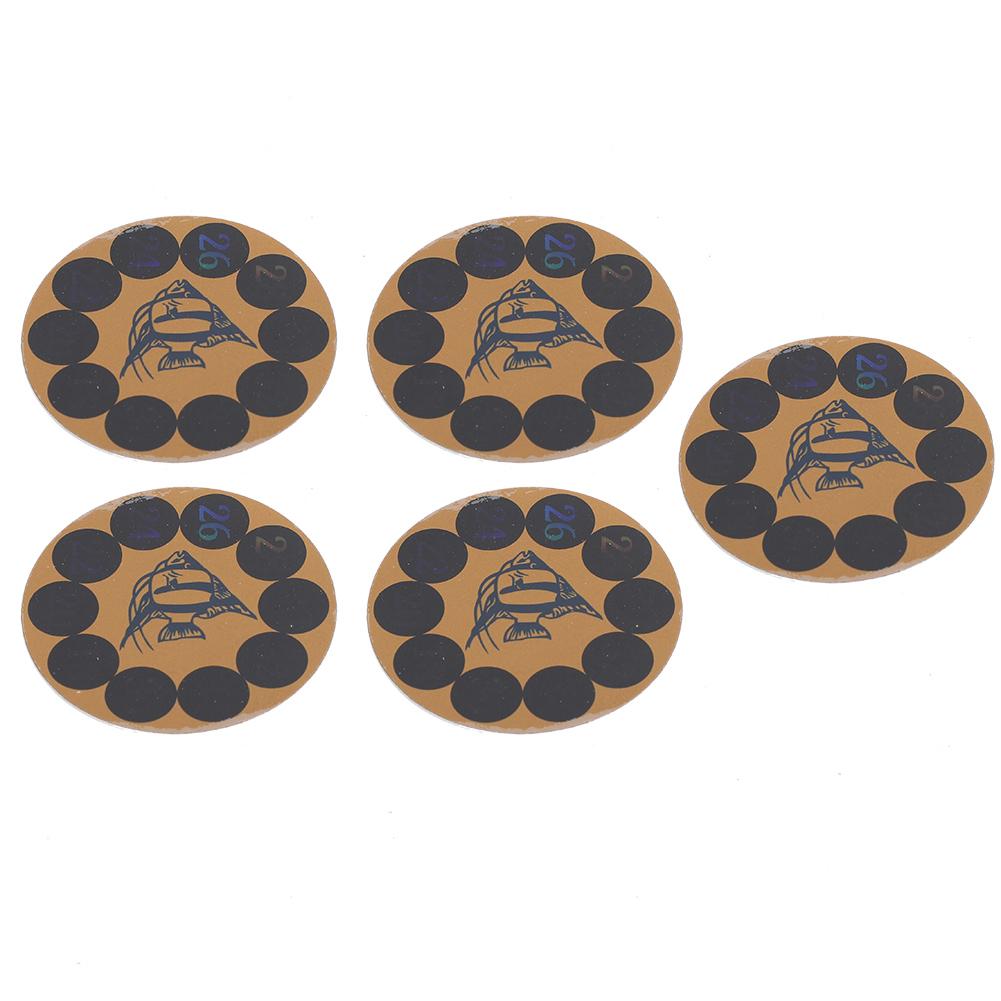 

5Pcs Set Aquarium Fish Tank Round Adhesive Thermometer Strip Temperature Sticker Easy Read