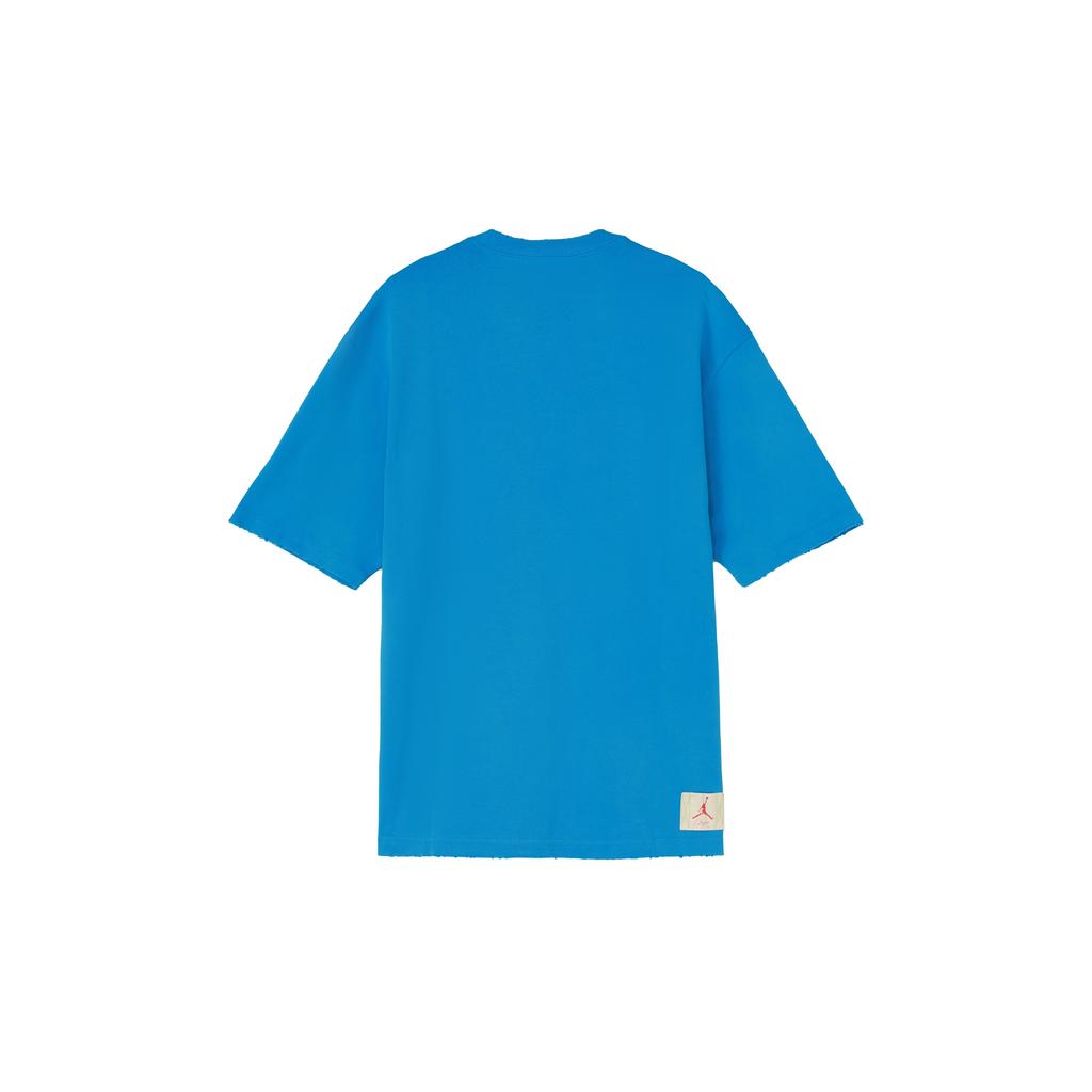 Air Jordan X Union Crossover SS22 Solid Color Character Alphabet Printing Round Neck Short Sleeve Asia Edition Blue Men's DM2840-483