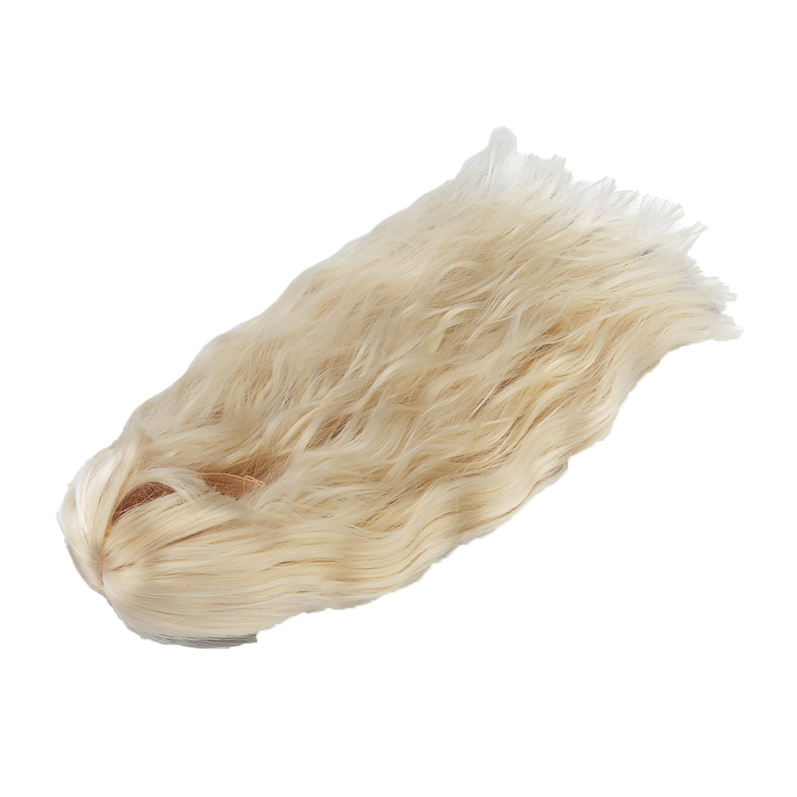 

Doll Hair Wig High Temperature Wire Long Hair 1 3 DIY Wavy Doll Replacement Wig for 8.3‑9.4in Doll Light Gold