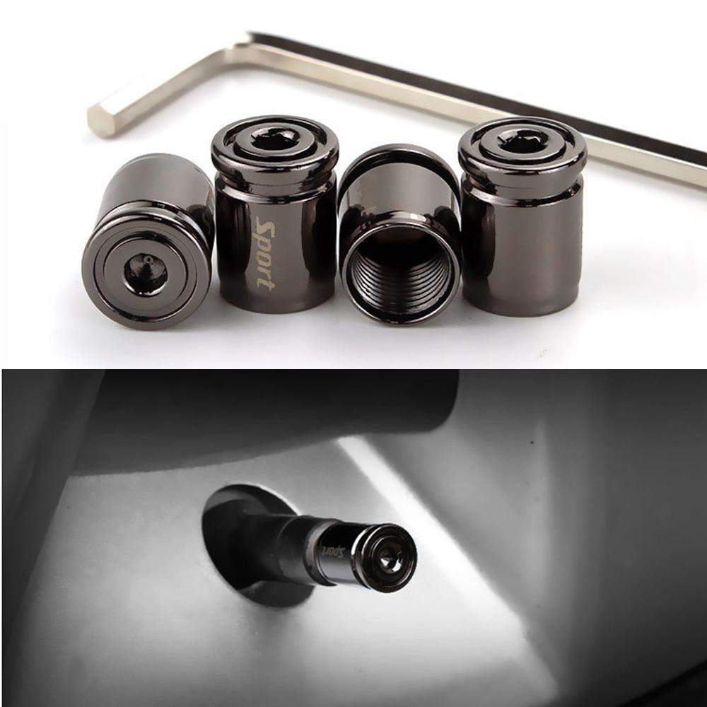 

Car Tire Valve Stem Caps - 4PCS Auto Wheel Tyre Air Stems Cover Anti-Theft Dust-Proof Colored Bling Aluminum Valve Stem Caps