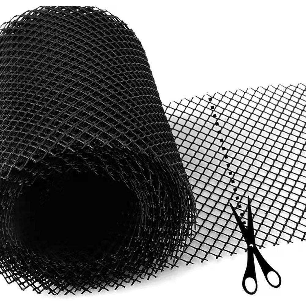 Black Finish Gutter Guard Net Roof Leaf Mesh Garden Debris Net