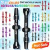 BUCKLOS Bezdušový Presta ventil pro kolo 40/44/55/60/65/80/100mm Hliníkový CNC odnímatelný dřík ventilu pro kolo MTB Gravel Silniční ventilky pro pneumatiky Nástavce na ventilky 1